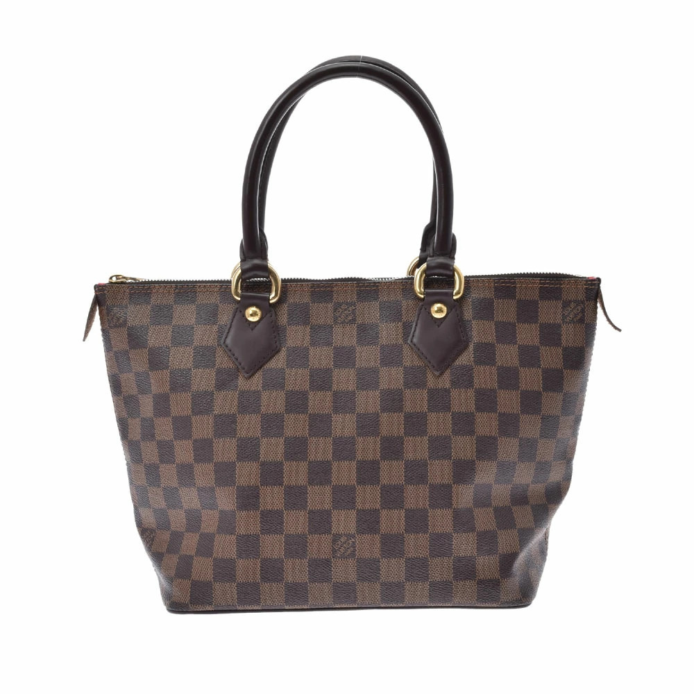 LOUIS VUITTON Damier Saleya Brown Ebene Brown Canvas Handbag